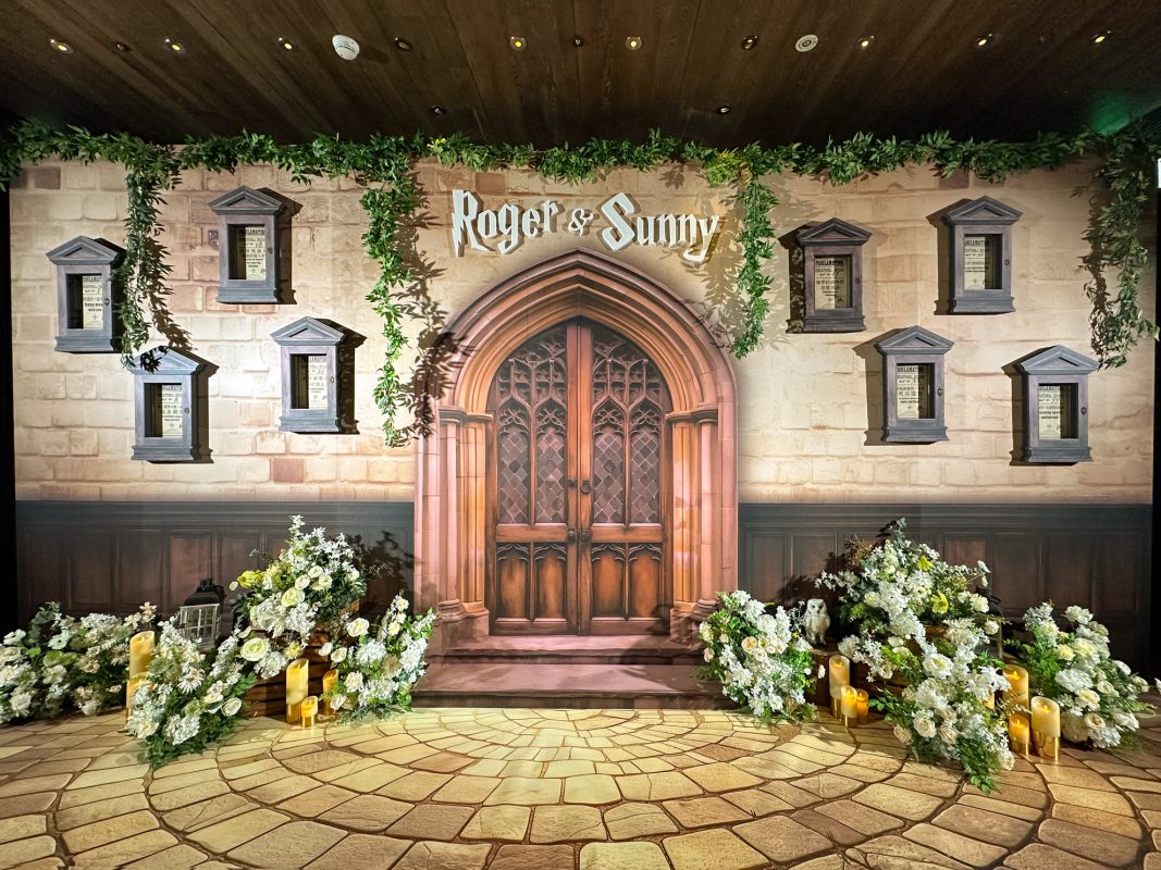 哈利波特婚禮萬應門背板