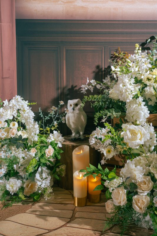 哈利波特婚禮萬應門背板地花裝飾