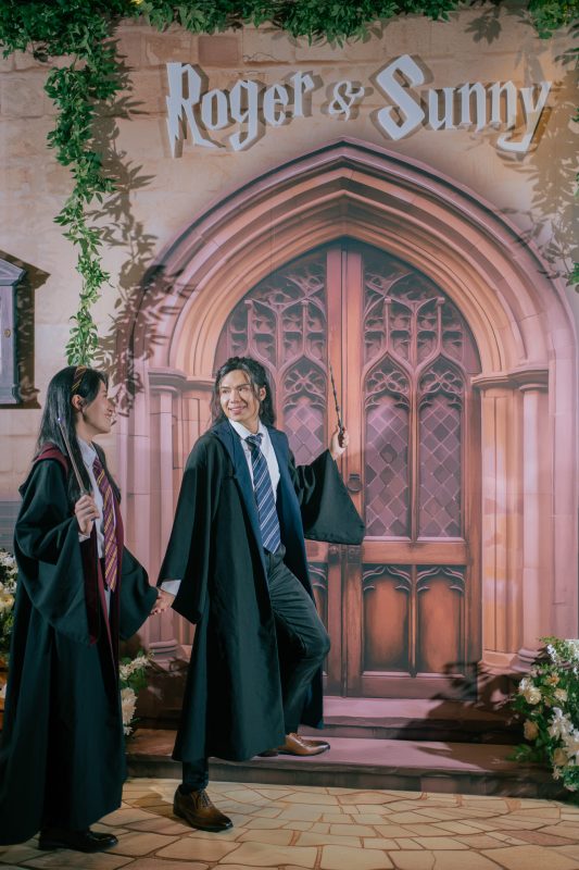 哈利波特婚禮萬應門背板