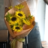 《拾穗記憶》|感謝系黃色畢業花束 1 金色向日葵鮮花畢業花束