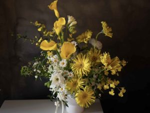 鮮桌花｜黃色系大型桌花