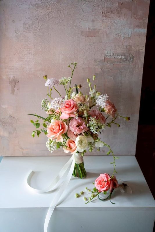 鮮花捧花｜粉白紅色系